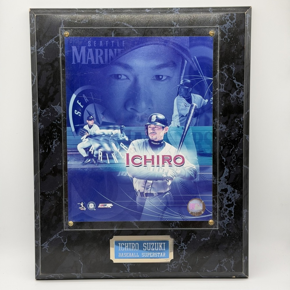 Ichiro Suzuki Seattle Mariners Framed Plaque MLB Hologram Baseball Superstar